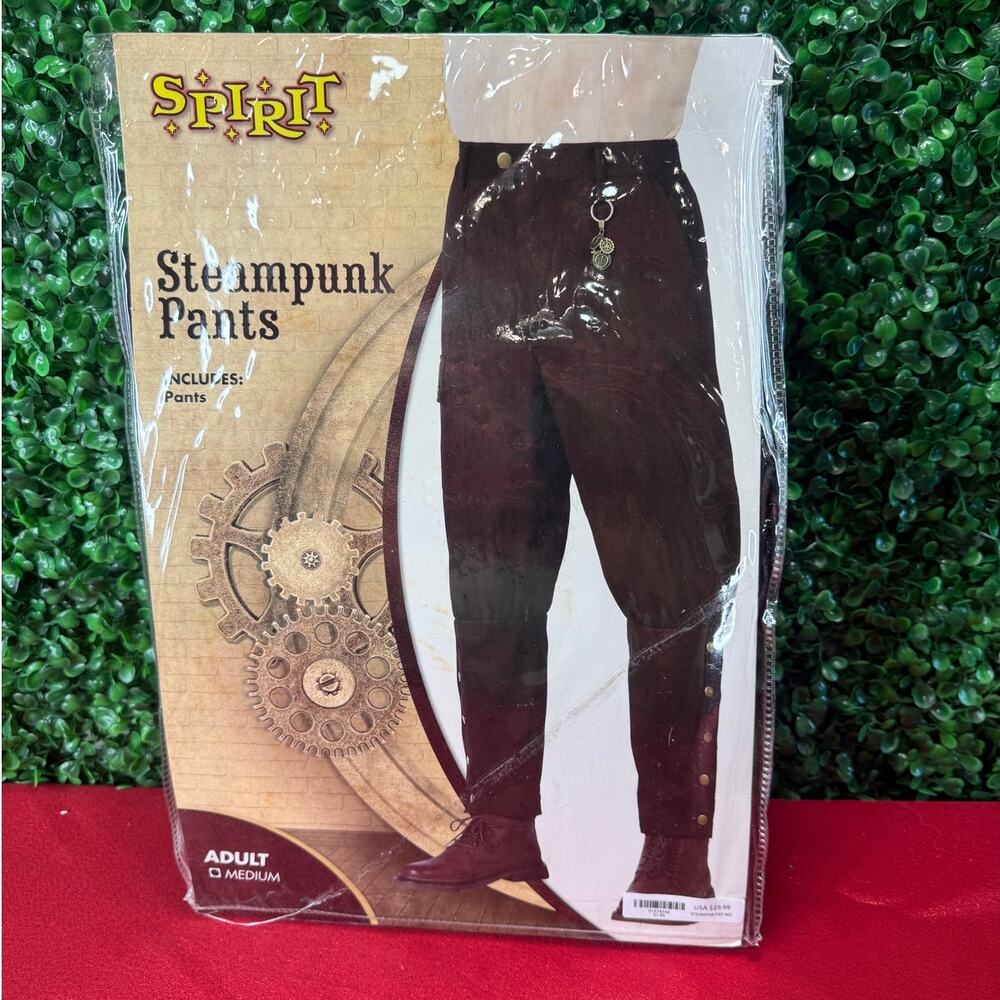Spirit Halloween Steampunk Costume Pants Adult Medium M Cosplay Brown Halloween